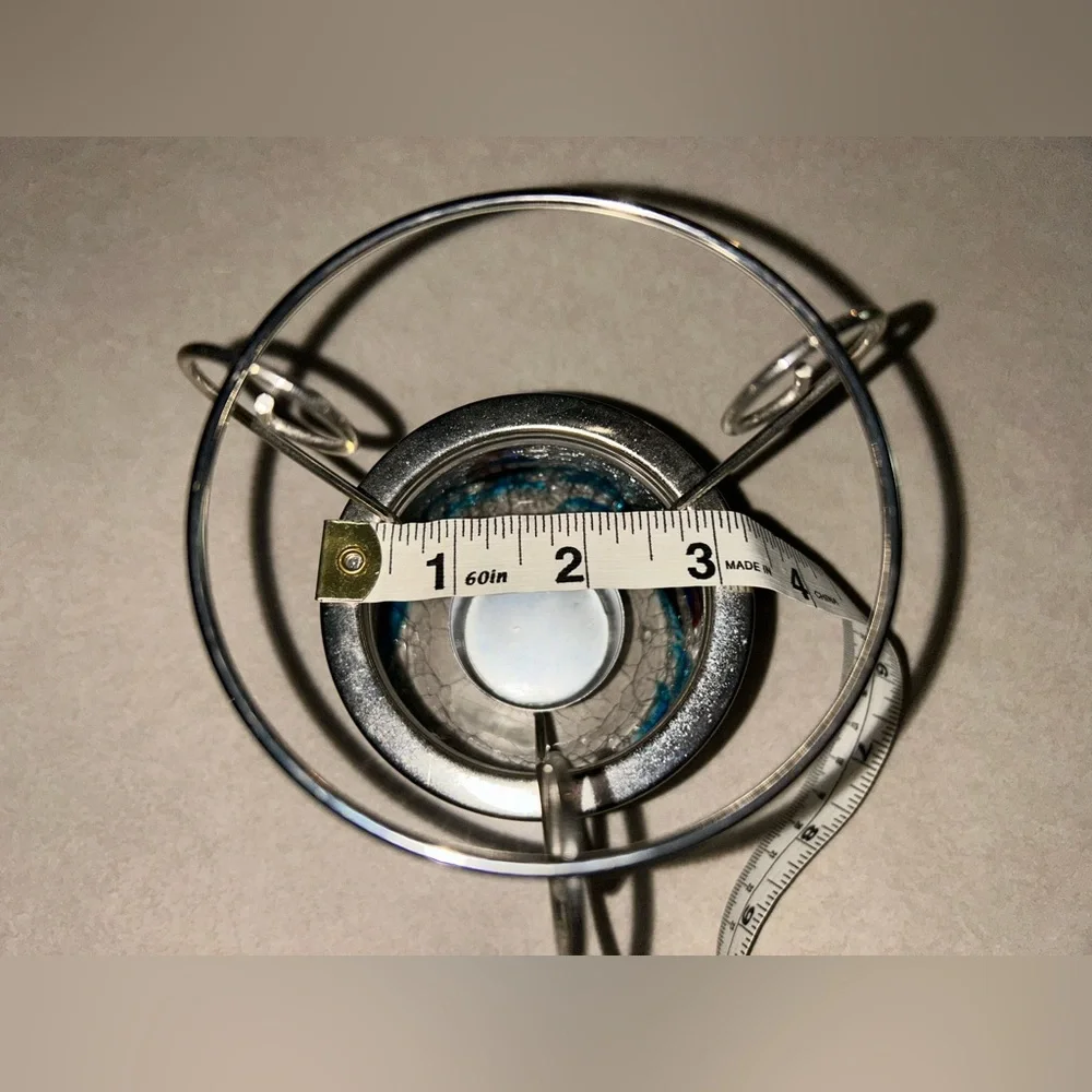 Nautical Sailboat Ocean Coastal Water Themed Crackle Glass 3-Pc Wax Warmer Set - Picture 5 of 6